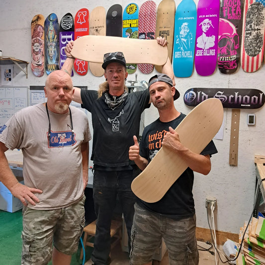 We had fun with @suncivic215 and @simply_aweful at the skateboard building/ shaping class🛹