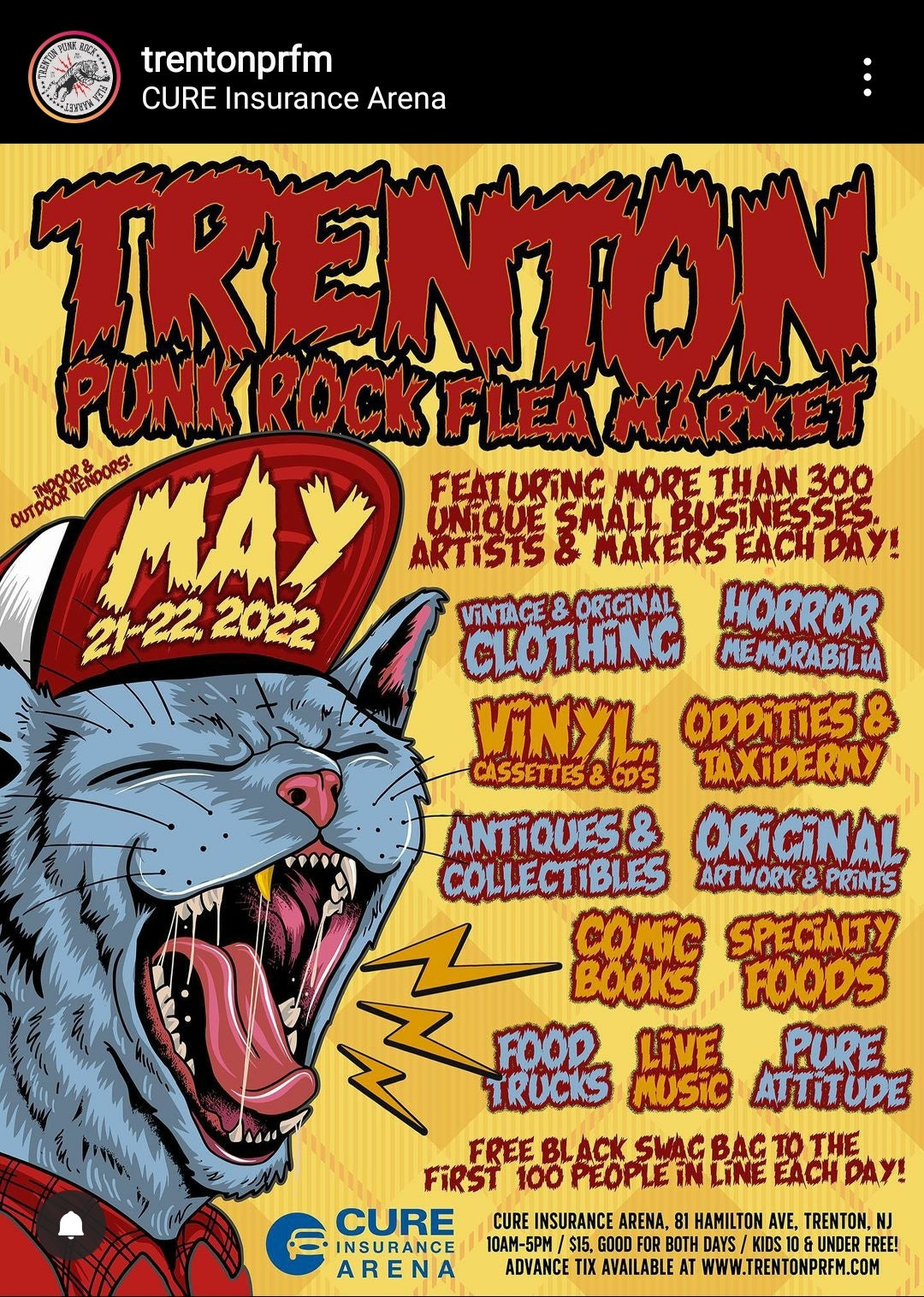 See you at the Trenton PunkRock Flea Market on Sat, 5/21/22