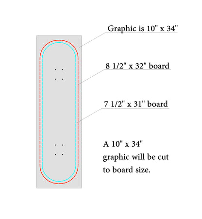 Custom Graphic Skateboard Deck by Old School